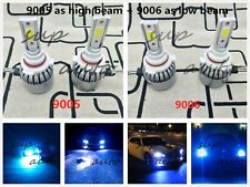90059006 Combo Led Headlight Bulb Kit High Low Beam Super Bright 8000k Ice Blue
