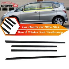 For Honda Fit 2009-2014 4pcs Window Weatherstrip Moulding Trim Seal Belt Replace