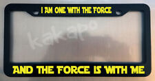 I Am One With The Force And .. Chirrut Mwe Star Wars Glossy Black Plate Frame