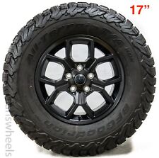 5 2024 Takeoffs Jeep Wrangler Gladiator 17 Black Factory Oem Wheel Rims Tires