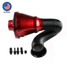 Universal 70mm Cold Air Intake System Air Filter Kit Red Auto Car Usa