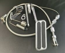 Billet Aluminum Universal Gas Pedal 24 Ss Throttle Cable Bracket Spring Kit