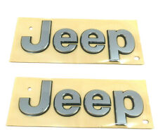 2 Pcs 2018-2019 Jeep Wrangler Jl Silver Jeep Fender Emblem Nameplate Oem