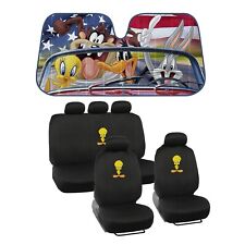New Looney Toon Tweety Bird Car Front Back Rear Seat Cover Windshield Sunshade