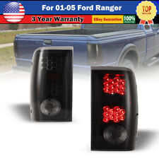 Black Smoke Led Tail Lights For 2001-2005 Ford Ranger Reverse Brake Lamps Pair