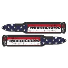 2 Pack Merica Bullet America Usa 2nd Amendment Vinyl Decal Sticker Truck Us Flag