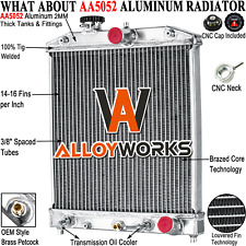 Aluminum Radiator For 92-00 Honda Civic D15 D16 Ek Eg Acura Del Sol Integra At
