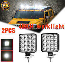 2 Pcs Square Led Work Light Pods Spot Lights For Truck Off Road Tractor 12v 24v
