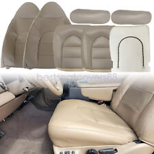 7pcs For 1999 2000 Ford F250 Lariat Front Leather Seat Cover Tan Foam Cushion