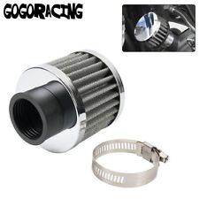 35mm Car Air Filter Universal Cold Air Intake Filter High Flow Breather Silver