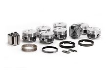 8 Silvolite Hypereutectic Flat Top Pistons Cast Rings Chevy 383 Use 5.7 .030
