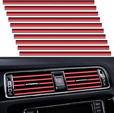 10x Auto Car Accessories Red Air Conditioner Outlet Decoration Strip Us Shipping