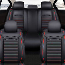 Pu Leather 5 Seat Covers Full Set Front Rear Cushion Accessories For Honda