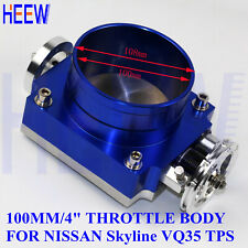 4 100mm High Throttle Body For Nissan Vq35 350z Z33 Tps Race Skyline Flow Blue