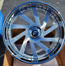 26 Inch Brushed Forgiato Twisted Concavo 5x115 5x120.7 Xl Floating Cap Wheels