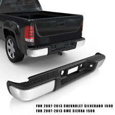 Rear Bumper Chrome Wo Sensors For 2007-2013 Chevy Silverado Gmc Sierra 1500