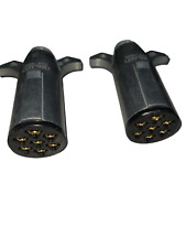 7 Way Trailer Plug Male - Die Cast - Abs Without Spring Guard -pack Of 2 Plugs