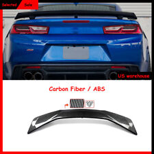 For 2016-2024 Chevy Camaro Rs Ss Zl1 Rear Trunk Spoiler Wing Carbon Fiber Style