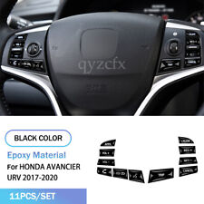 For Honda Avancier Urv 2017-2020 Glossy Black Steering Wheel Button Trim Decal