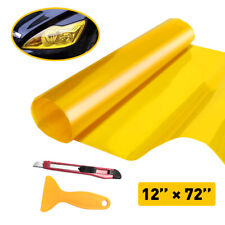 Golden Yellow 12x72 Headlight Taillight Fog Light Tint Film Vinyl Wrap