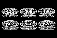 2 Ho Bbc V8 Engine Decals 454-468-496-502-540-572 Big Block Powered Rat Stickers
