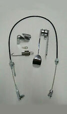 Chrome Spoon Gas Pedal And Black Throttle Cable Bracket Spring Combo Deal Kit