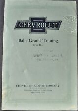 1916 Chevrolet Baby Grand Touring Car Brochure Folder Nice Original 16
