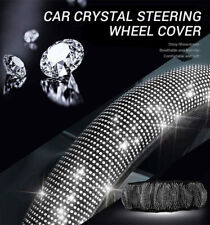Women Bling Rhinestones Car Steering Wheel Cover With Crystal Diamond Sparkling