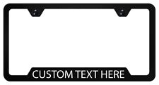 Universal Custom Laser Engrave Black Stainless Steel Metal License Plate Frame