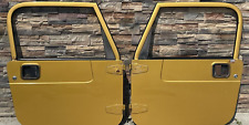 97-06 Jeep Wrangler Tj Oem Full Hard Doors Pair Inca Gold Pyj W Panels Rare Cc