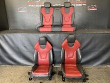 08-13 Audi S5 Set Of Power Front Rear Leather Seats Black Red N3mfa