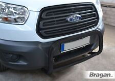 Bull Bar A Bar To Fit Ford Transit Mk8 2014 Front Low Stainless Steel - Black