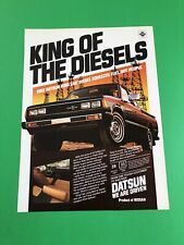 1982 1983 Datsun Diesel Pickup Truck Original Print Ad Advertisement Printed