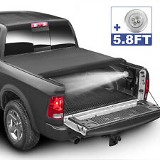 5.8ft Bed Tonneau Cover For 07-13 Gmc Sierra Chevrolet Silverado Roll Up On Top