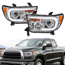 Chrome Projector Headlight Led Strip For 2007-2013 Toyota Tundra 2008-17 Sequoia