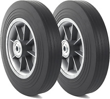 2-pack 10 X 2 Flat Free Solid Rubber Tire And Wheel 34 58 12