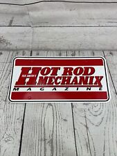 Vintage Hot Rod Mechanic Magazine License Plate Plastic
