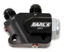 Earls Ls Side Mount Oil Cooler Billet Aluminum Adapter W 180 Degree Thermostat