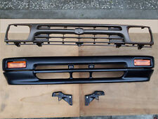 Black Front Bumper Grille Valance Bracket Turn Light For Toyota Pickup 89-95 2wd
