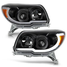 For 06-09 Toyota 4runner Black Led Neon Tube Drl Projector Headlights Headlamps