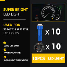 10x Twist Lock T5 Blue Led Instrument Dashboard Speedo Light Bulbs 57 37 73 74