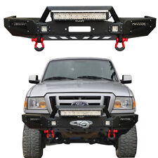 For 1998-2011 Ford Ranger Front Bumper Steel Wwinch Plate Led Lights