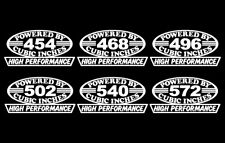 2 Hp Bbc V8 Engine Decals 454-468-496-502-540-572 Big Block Powered Rat Stickers