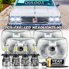 4pcs 4x6 Inch Square Led Headlights Hilo Beam H4 For Oldsmobile Cutlass 1980-88