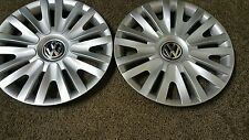 Pair Of 2 61560 10 11 12 13 14 15 15 Vw Volkswagen Golf Hubcaps Wheel Covers