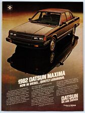 Datsun Maxima Diesel Car We Are Driven 1982 Print Ad 8w X 10t