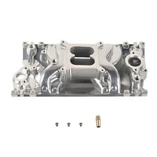 Dual Plane Intake Manifold Polished For Small Block Sbc Chevy Vortec 283 307 350