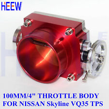 Throttle Body 4 100mm High For Nissan Tps Race Skyline Flow Vq35 350z Z33 Red