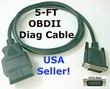 5ft Obd2 Obdii Cable For Cen-tech Centech Code Scanner Scan Tool 98614 And 99722