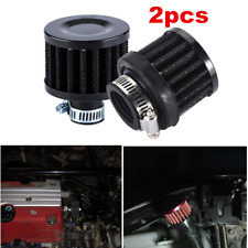 2x 25mm Black Car Accessory Cold Air Intake Filter Turbo Vent Crankcase Breather